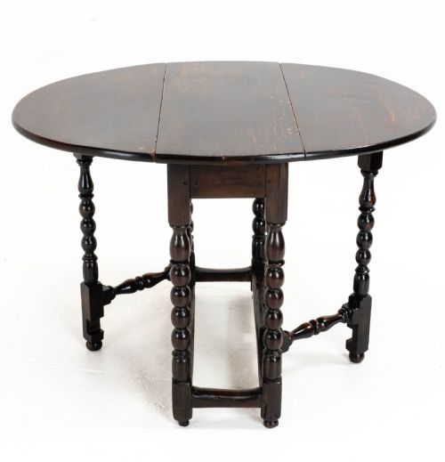 c17th later small dark oak country gateleg dining table side occasional - CATEGORY: ANTIQUE TABLES - DATED 17TH CENTURY