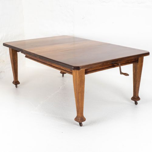 c1900 arts crafts style 6ft 3oak beech extending kitchen dining table - CATEGORY: ANTIQUE TABLES - DATED 1900