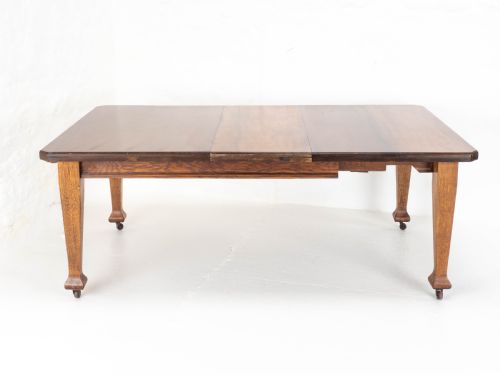 C1900 ARTS CRAFTS STYLE 6FT 3OAK BEECH EXTENDING KITCHEN DINING TABLE - ADDITIONAL PHOTO 3