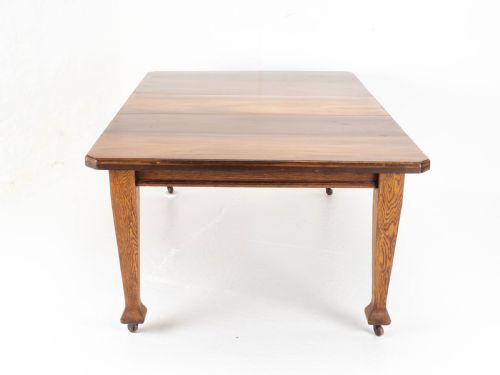 C1900 ARTS CRAFTS STYLE 6FT 3OAK BEECH EXTENDING KITCHEN DINING TABLE - ADDITIONAL PHOTO 4