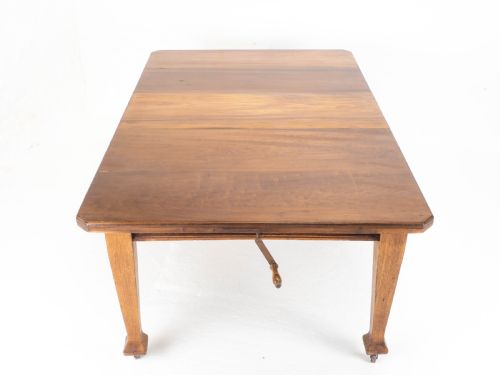 C1900 ARTS CRAFTS STYLE 6FT 3OAK BEECH EXTENDING KITCHEN DINING TABLE - ADDITIONAL PHOTO 7