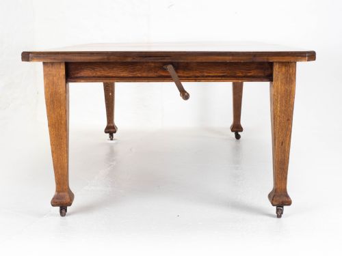 C1900 ARTS CRAFTS STYLE 6FT 3OAK BEECH EXTENDING KITCHEN DINING TABLE - ADDITIONAL PHOTO 11