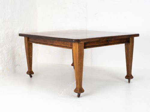 C1900 ARTS CRAFTS STYLE 6FT 3OAK BEECH EXTENDING KITCHEN DINING TABLE - ADDITIONAL PHOTO 12