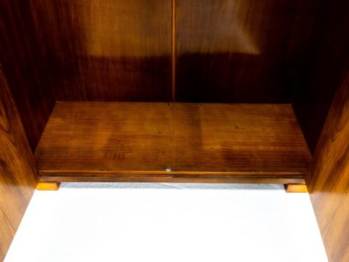 ART DECO BURR WALNUT DOUBLE WARDROBE SMALL COMPACTUM ARMOIRE - ADDITIONAL PHOTO 16