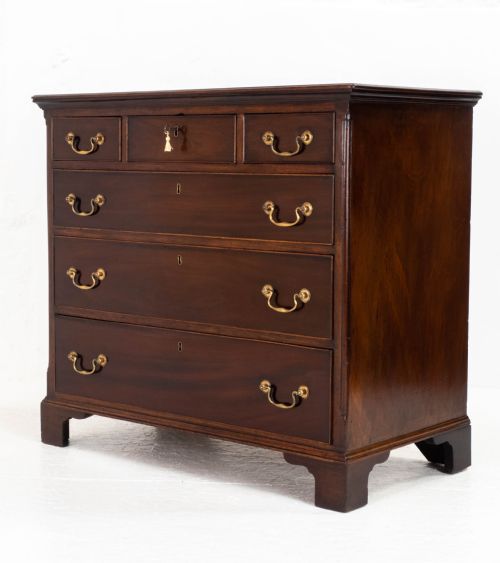 george iii mahogany straight front chest of drawers georgian - CATEGORY: ANTIQUE CHEST OF DRAWERS - DATED GEORGIAN