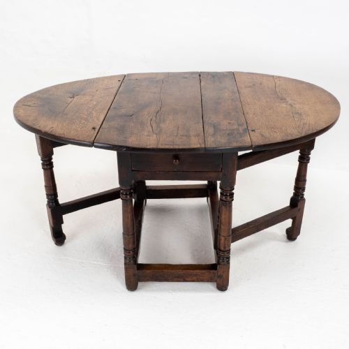 c17th small oak country gateleg dining table side occasional - CATEGORY: ANTIQUE TABLES - DATED 17TH CENTURY
