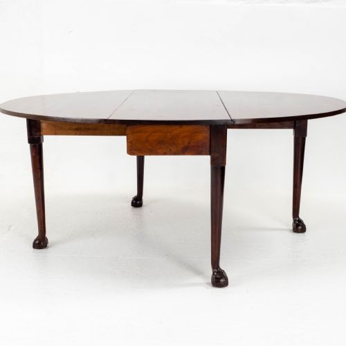 george ii ball claw mahogany gateleg drop leaf dining table georgian - CATEGORY: ANTIQUE TABLES - DATED GEORGIAN