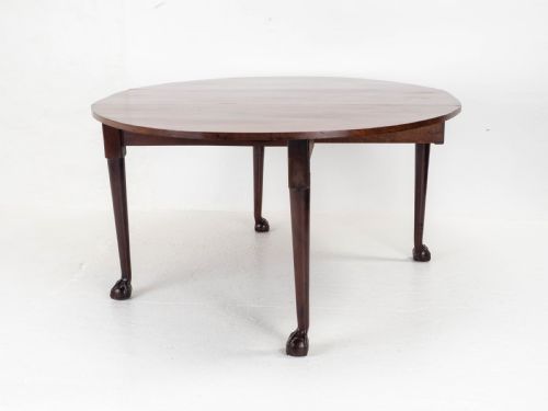 GEORGE II BALL CLAW MAHOGANY GATELEG DROP LEAF DINING TABLE GEORGIAN - ADDITIONAL PHOTO 3