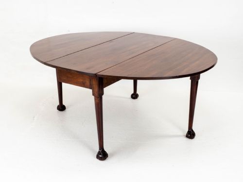 GEORGE II BALL CLAW MAHOGANY GATELEG DROP LEAF DINING TABLE GEORGIAN - ADDITIONAL PHOTO 8