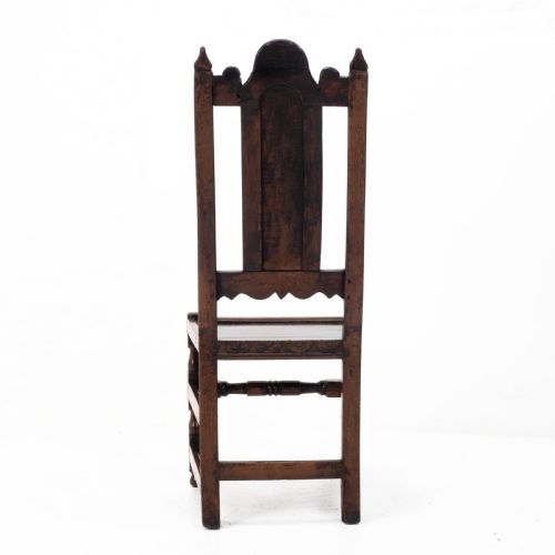 WILLIAM MARY OAK HIGH BACK SIDE CHAIR LATE C17TH CAROLEAN JACOBEAN - ADDITIONAL PHOTO 5