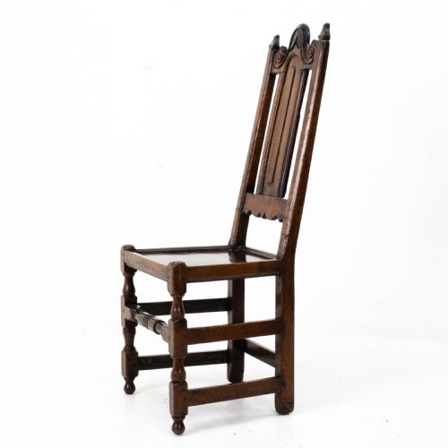 WILLIAM MARY OAK HIGH BACK SIDE CHAIR LATE C17TH CAROLEAN JACOBEAN - ADDITIONAL PHOTO 7