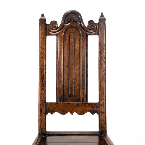 WILLIAM MARY OAK HIGH BACK SIDE CHAIR LATE C17TH CAROLEAN JACOBEAN - ADDITIONAL PHOTO 12