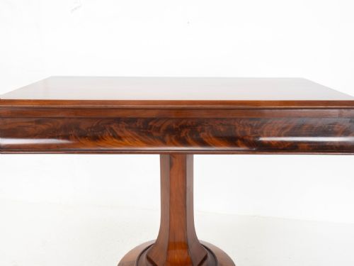 WILLIAM IV FLAME MAHOGANY PEDESTAL CONSOLE FOLDOVER TEA TABLE CLAW FEET C1835 - ADDITIONAL PHOTO 17