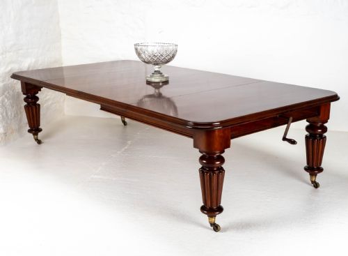 LARGE VICTORIAN MAHOGANY 9'3 EXTENDING DINING TABLE 10 SEAT - ADDITIONAL PHOTO 4