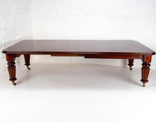 LARGE VICTORIAN MAHOGANY 9'3 EXTENDING DINING TABLE 10 SEAT - ADDITIONAL PHOTO 8