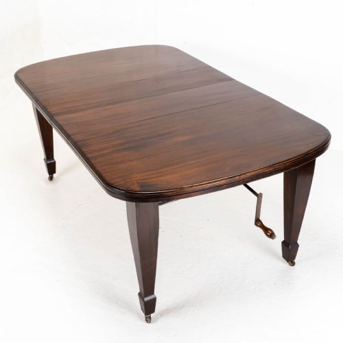 small edwardian mahogany windout extending dining table - CATEGORY: ANTIQUE TABLES - DATED EDWARDIAN