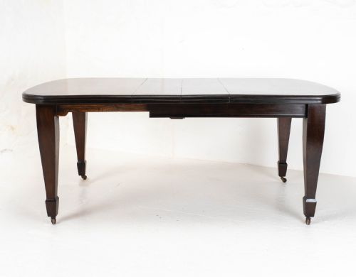 SMALL EDWARDIAN MAHOGANY WINDOUT EXTENDING DINING TABLE - ADDITIONAL PHOTO 7