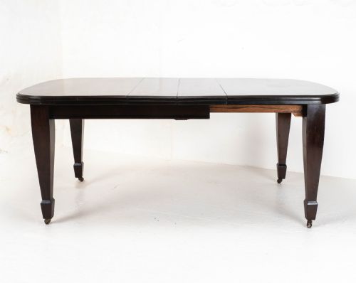 SMALL EDWARDIAN MAHOGANY WINDOUT EXTENDING DINING TABLE - ADDITIONAL PHOTO 8