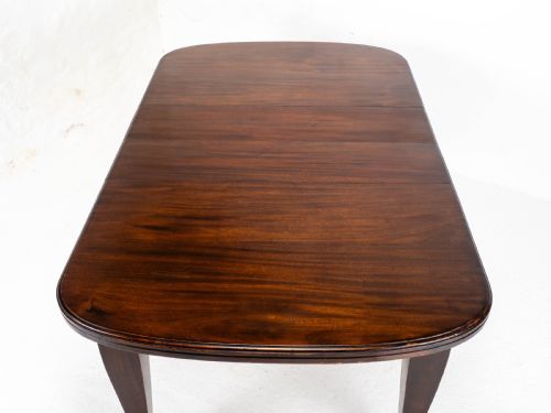 SMALL EDWARDIAN MAHOGANY WINDOUT EXTENDING DINING TABLE - ADDITIONAL PHOTO 10