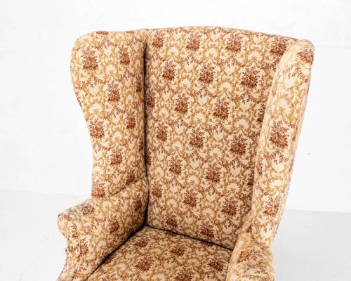 GEORGIAN ELM MAHOGANY WING BACK ARMCHAIR C18TH GEORGE III - ADDITIONAL PHOTO 9