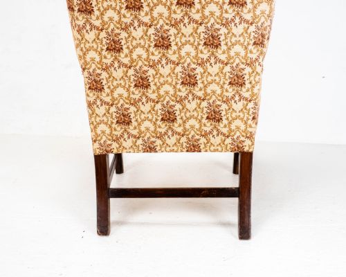 GEORGIAN ELM MAHOGANY WING BACK ARMCHAIR C18TH GEORGE III - ADDITIONAL PHOTO 13
