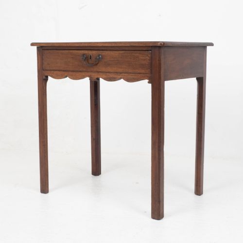 GEORGIAN MAHOGANY COUNTRY SIDE TABLE WITH DRAWER - ADDITIONAL PHOTO 1