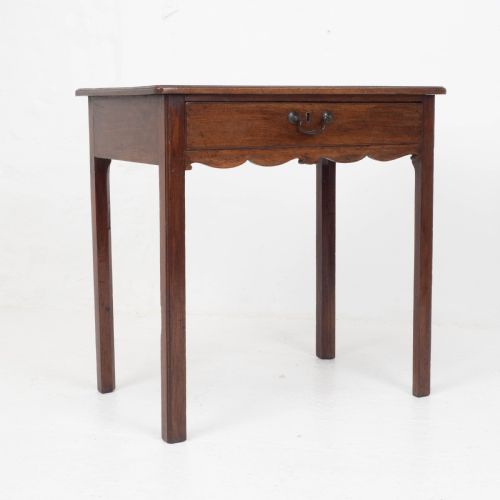 GEORGIAN MAHOGANY COUNTRY SIDE TABLE WITH DRAWER - ADDITIONAL PHOTO 3