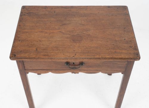 GEORGIAN MAHOGANY COUNTRY SIDE TABLE WITH DRAWER - ADDITIONAL PHOTO 7