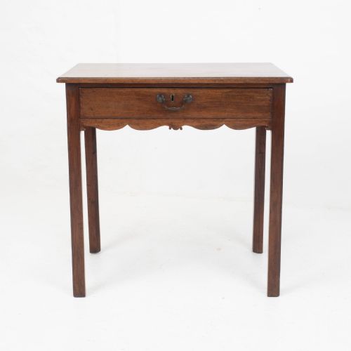GEORGIAN MAHOGANY COUNTRY SIDE TABLE WITH DRAWER - ADDITIONAL PHOTO 9