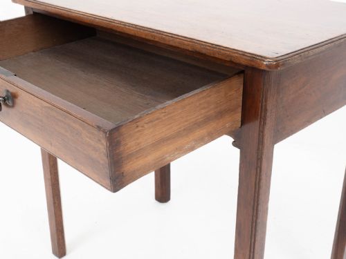 GEORGIAN MAHOGANY COUNTRY SIDE TABLE WITH DRAWER - ADDITIONAL PHOTO 13