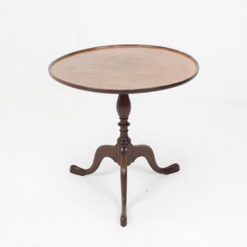GEORGIAN STYLE C19TH MAHOGANY DISH TOP TRIPOD WINE OR SIDE TABLE - ADDITIONAL PHOTO 2
