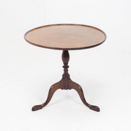 GEORGIAN STYLE C19TH MAHOGANY DISH TOP TRIPOD WINE OR SIDE TABLE - ADDITIONAL PHOTO 3