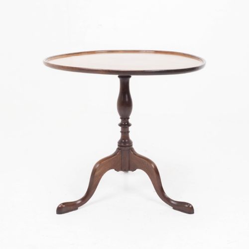 GEORGIAN STYLE C19TH MAHOGANY DISH TOP TRIPOD WINE OR SIDE TABLE - ADDITIONAL PHOTO 4