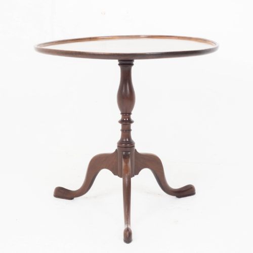 GEORGIAN STYLE C19TH MAHOGANY DISH TOP TRIPOD WINE OR SIDE TABLE - ADDITIONAL PHOTO 6