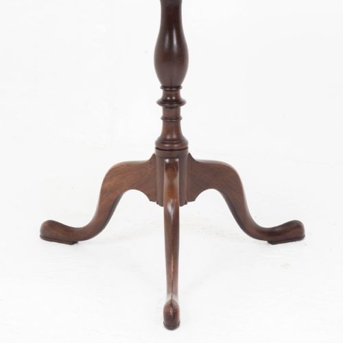 GEORGIAN STYLE C19TH MAHOGANY DISH TOP TRIPOD WINE OR SIDE TABLE - ADDITIONAL PHOTO 9