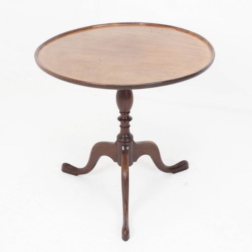 GEORGIAN STYLE C19TH MAHOGANY DISH TOP TRIPOD WINE OR SIDE TABLE - ADDITIONAL PHOTO 12