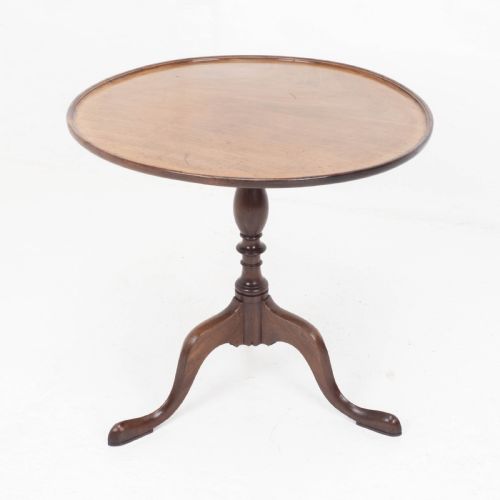 GEORGIAN STYLE C19TH MAHOGANY DISH TOP TRIPOD WINE OR SIDE TABLE - ADDITIONAL PHOTO 13