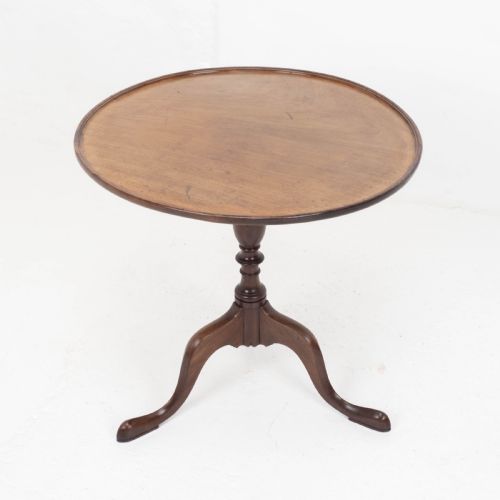 GEORGIAN STYLE C19TH MAHOGANY DISH TOP TRIPOD WINE OR SIDE TABLE - ADDITIONAL PHOTO 14