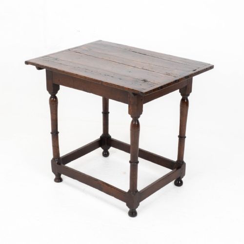 C17TH CAROLEAN OAK PLANK TOP COUNTRY SIDE TABLE JACOBEAN WILLIAM MARY - ADDITIONAL PHOTO 6