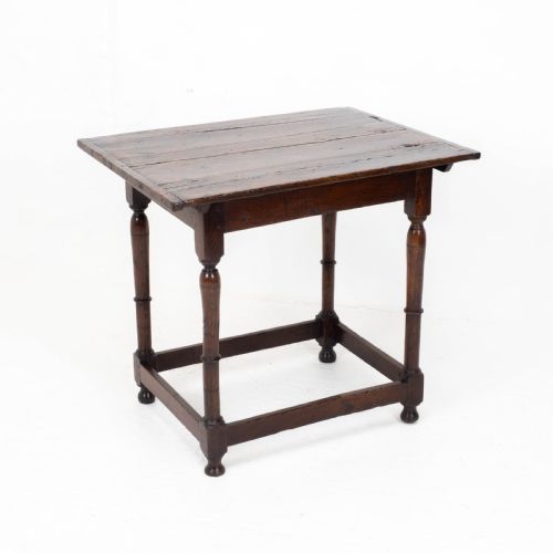 C17TH CAROLEAN OAK PLANK TOP COUNTRY SIDE TABLE JACOBEAN WILLIAM MARY - ADDITIONAL PHOTO 7