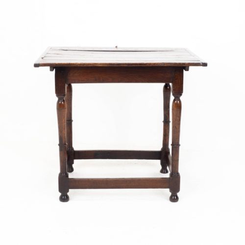 C17TH CAROLEAN OAK PLANK TOP COUNTRY SIDE TABLE JACOBEAN WILLIAM MARY - ADDITIONAL PHOTO 12
