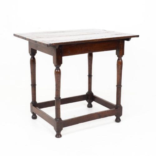 C17TH CAROLEAN OAK PLANK TOP COUNTRY SIDE TABLE JACOBEAN WILLIAM MARY - ADDITIONAL PHOTO 14