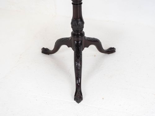 GEORGIAN LOBED TOP CARVED MAHOGANY BIRDCAGE TRIPOD SUPPER TABLE C18TH - ADDITIONAL PHOTO 10