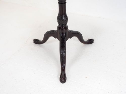 GEORGIAN LOBED TOP CARVED MAHOGANY BIRDCAGE TRIPOD SUPPER TABLE C18TH - ADDITIONAL PHOTO 12