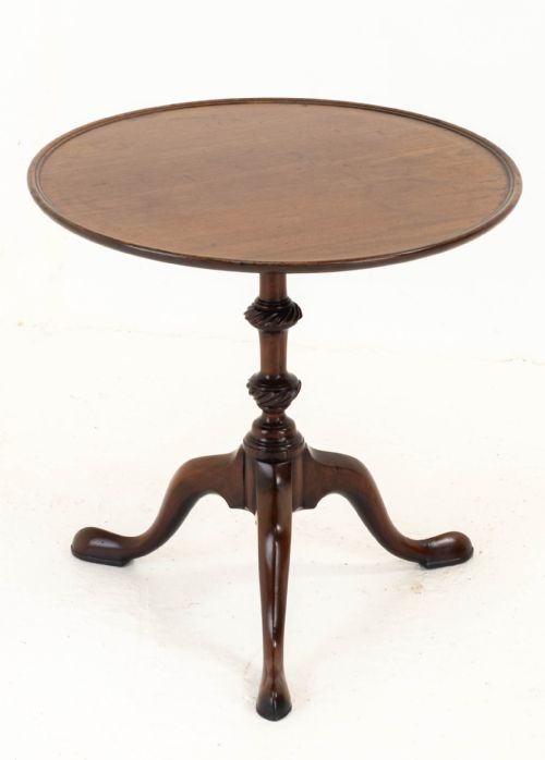 georgian style c19th mahogany dish top tripod wine or side table - CATEGORY: ANTIQUE TABLES - DATED VICTORIAN