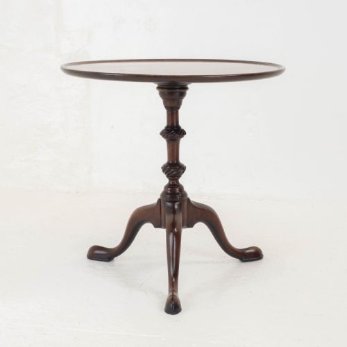 GEORGIAN STYLE C19TH MAHOGANY DISH TOP TRIPOD WINE OR SIDE TABLE - ADDITIONAL PHOTO 2