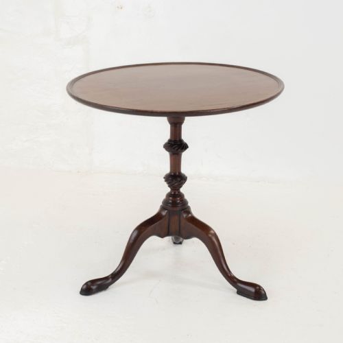 GEORGIAN STYLE C19TH MAHOGANY DISH TOP TRIPOD WINE OR SIDE TABLE - ADDITIONAL PHOTO 4