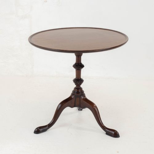 GEORGIAN STYLE C19TH MAHOGANY DISH TOP TRIPOD WINE OR SIDE TABLE - ADDITIONAL PHOTO 6