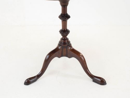 GEORGIAN STYLE C19TH MAHOGANY DISH TOP TRIPOD WINE OR SIDE TABLE - ADDITIONAL PHOTO 7