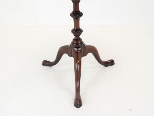 GEORGIAN STYLE C19TH MAHOGANY DISH TOP TRIPOD WINE OR SIDE TABLE - ADDITIONAL PHOTO 8